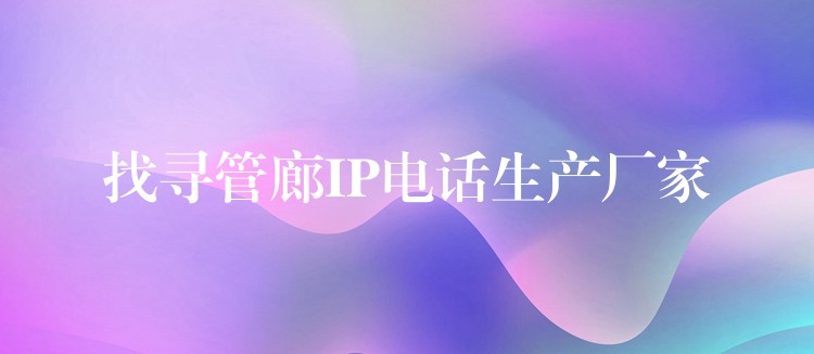  找尋管廊IP電話生產(chǎn)廠家