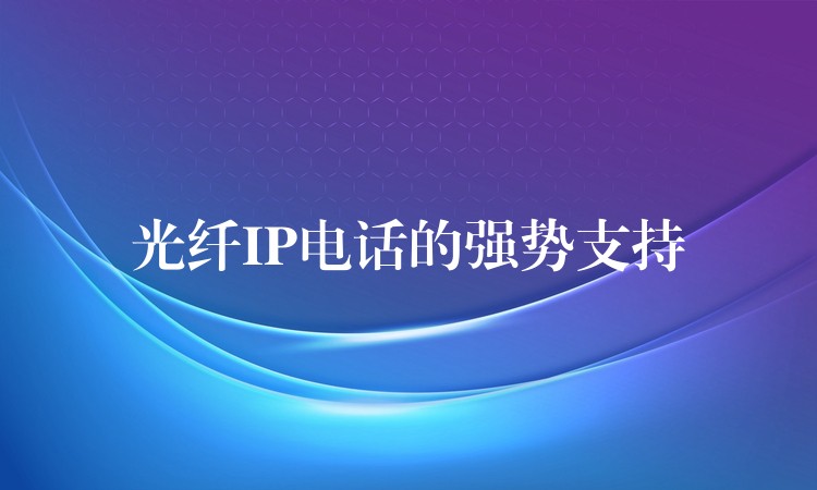 光纖IP電話的強(qiáng)勢支持 光纖IP電話的強(qiáng)勢支持