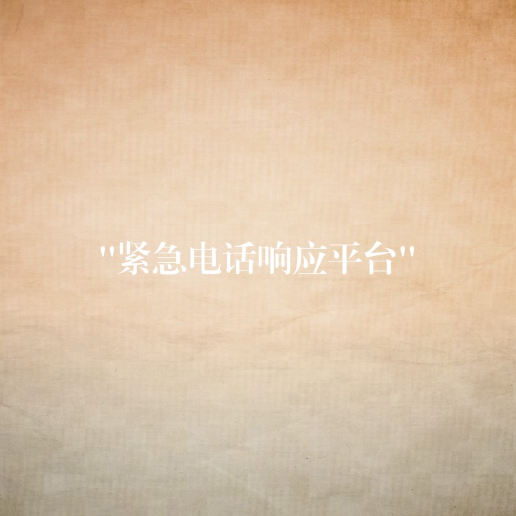 “緊急電話響應(yīng)平臺(tái)” “緊急電話響應(yīng)平臺(tái)”