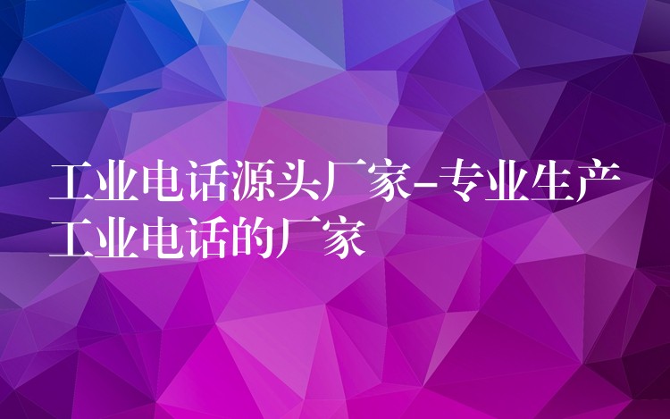 工業(yè)電話源頭廠家-專業(yè)生產(chǎn)工業(yè)電話的廠家 工業(yè)電話源頭廠家-專業(yè)生產(chǎn)工業(yè)電話的廠家