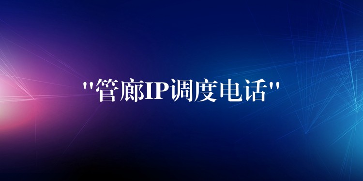 “管廊IP調(diào)度電話” “管廊IP調(diào)度電話”