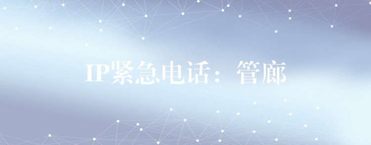 IP緊急電話:管廊 IP緊急電話:管廊