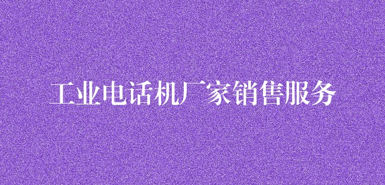  工業(yè)電話機廠家銷售服務(wù)