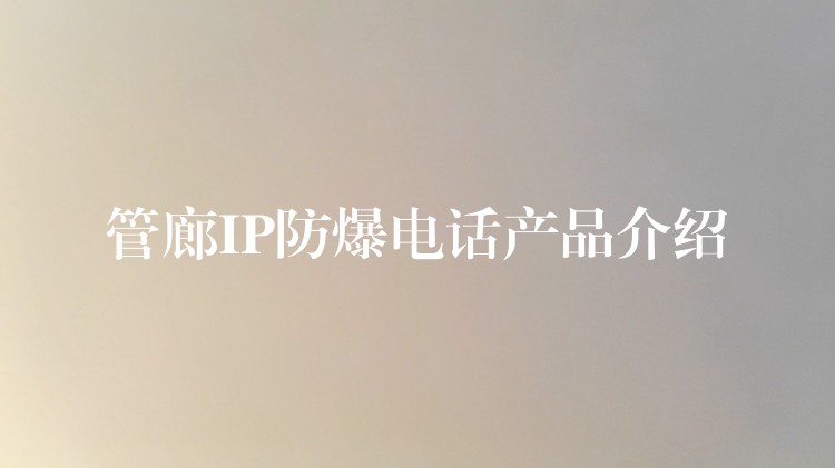 管廊IP防爆電話產(chǎn)品介紹 管廊IP防爆電話產(chǎn)品介紹