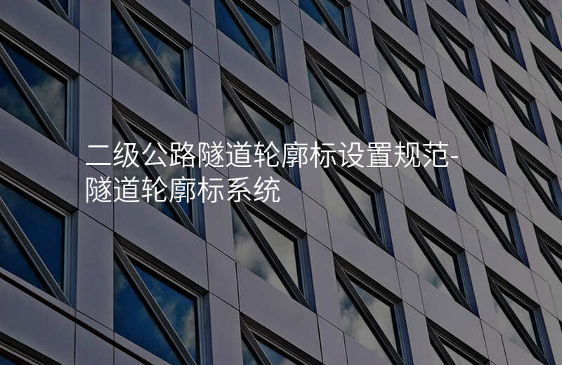  二級(jí)公路隧道輪廓標(biāo)設(shè)置規(guī)范-隧道輪廓標(biāo)系統(tǒng)