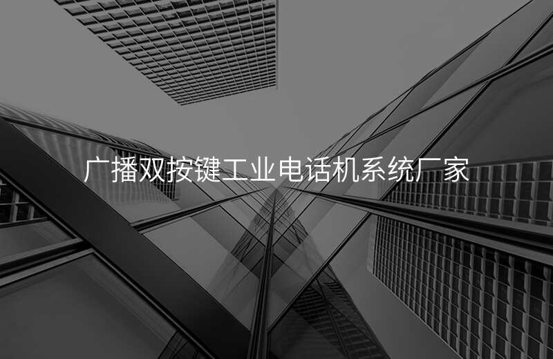  廣播雙按鍵工業(yè)電話機系統(tǒng)廠家