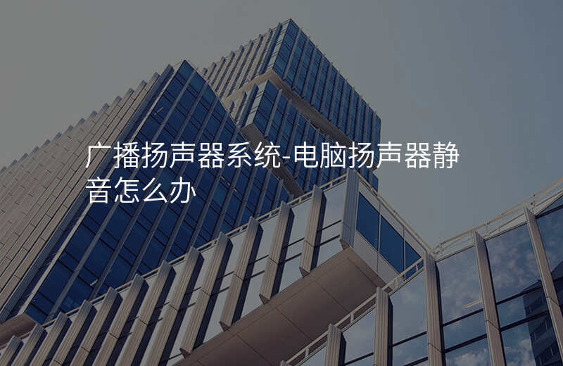  廣播揚聲器系統(tǒng)-電腦揚聲器靜音怎么辦